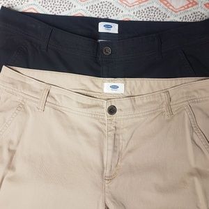 2 pairs of old navy work pants